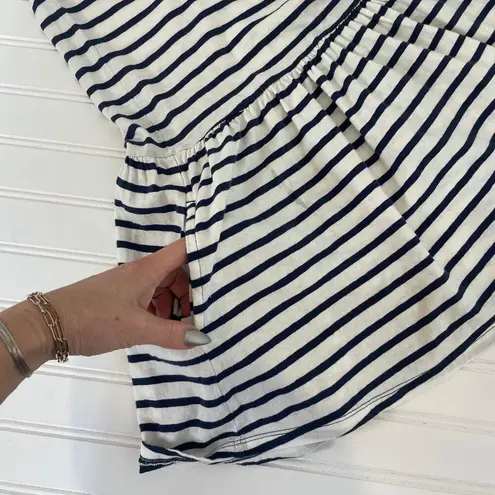 Jack Wills NWT Blue & White Stripe Short Sleeve Mini Peplum Dress Size 4