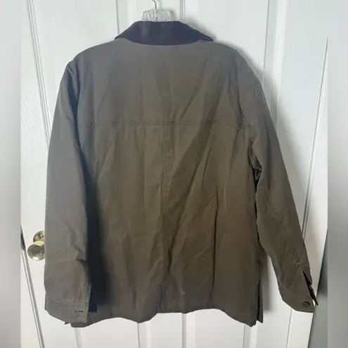 Marine layer Riley Waxed Barn Jacket in Olive