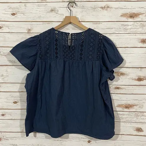 Ella Moss Brianne Blouse - Blue - XXL