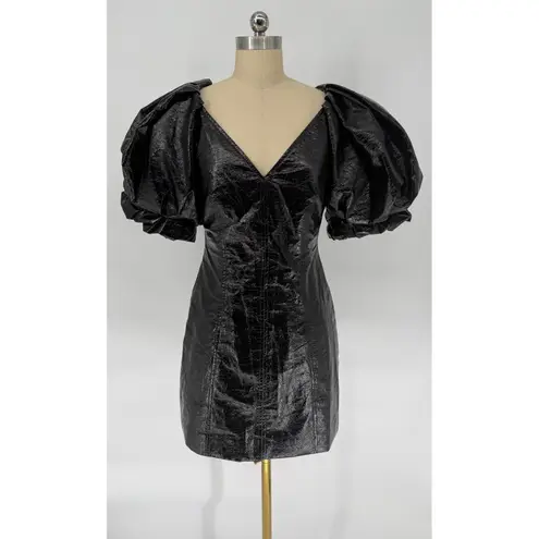 ALC Frank NWT A.L.C. Park Crinkled Faux Leather
Mini Dress Black Size 4 $495