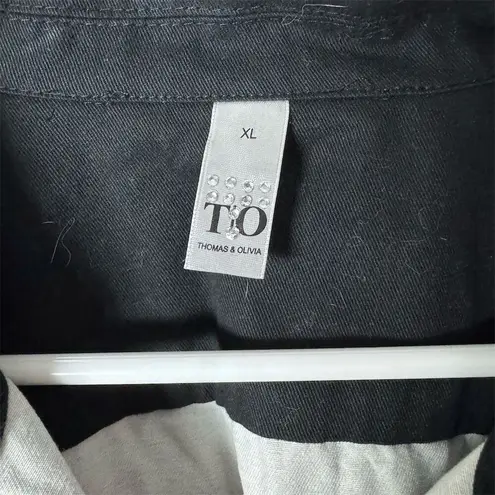 Thomas & Olivia Women's XL Multicolor Embroidered Fall Jacket Red