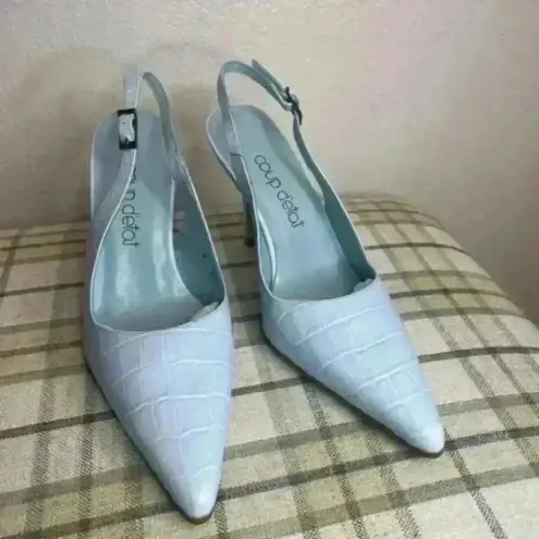 Coup D'etat leather classy‎ Blue Crocodile Women's Heels/Sandals Size 6