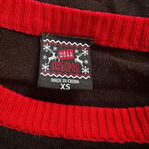 Well Worn Bah Humpug Holiday Ugly Christmas Sweater Dog Pug Tacky Party