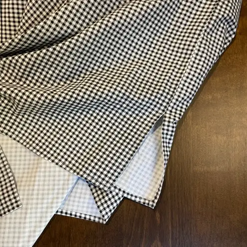 Vintage The Quacker Factory Embroidered Top Women's Plus Size 1X Gingham Cherry Black