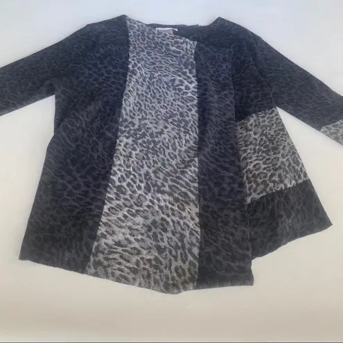 Alberto Makali Leopard Print Cardigan Sweater