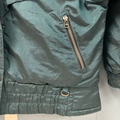 Vtg 80’s 90’s Women’s Size L Ski Snowboarding Jacket Coat Teal Green INSIDE EDGE Size L