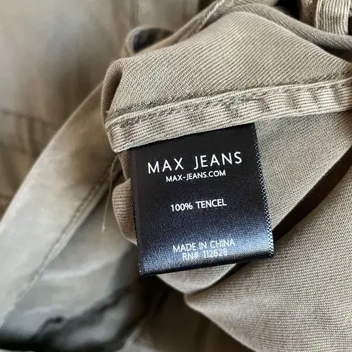 Max jeans Green Khaki Utility Chambray Vest Women's Size S