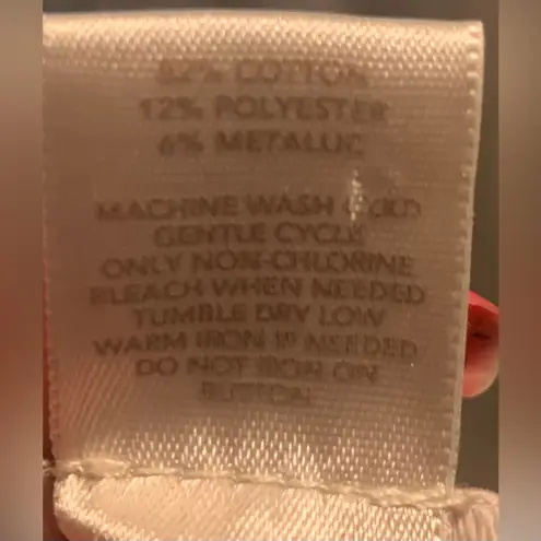 Loft Outlet Silver Metallic Cardigan Sweater Size Large