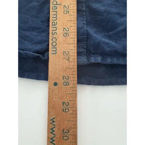 J. Crew Irish Linen Shirt Baird McNutt Size S Dark Blue Slim Fit Casual Nautical