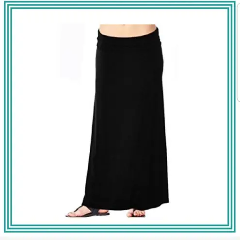 Lane Bryant  Plus Size Basic Solid Black Maxi Skirt - Image 7