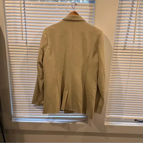 House of Harlow 1960 Oversized Textured Tan/Light Green Blazer Size L Size L