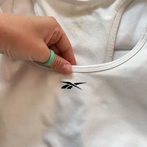 Reebok  Sports Bra Womens Large L White Wireless Padded Workout Yoga