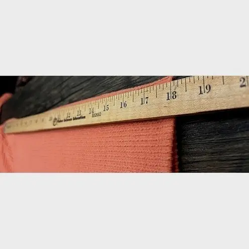 Andrea Jovine Women's Top M Warm Soft Orange Ribbed Boat Neck Soft Casual Comfy Size M