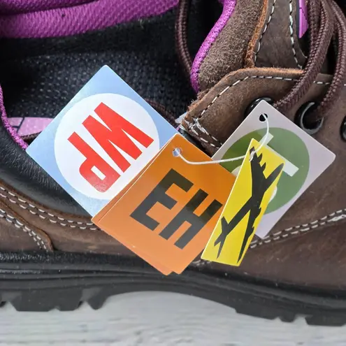 AVENGER Work Boots Women Brown Leather Steel Toe EH Rated Safety Shoes 9.5 NWT