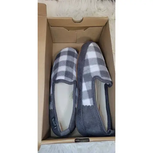 Woolrich Grey Plaid Buffalo check Women’s Slippers Size 7, (New in Box)