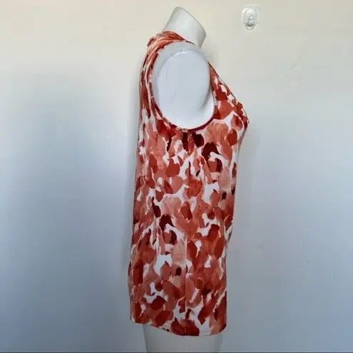 Dana Buchman Draped neck Tank Top Blouse XSMALL Sleeveless burnt orange NEW