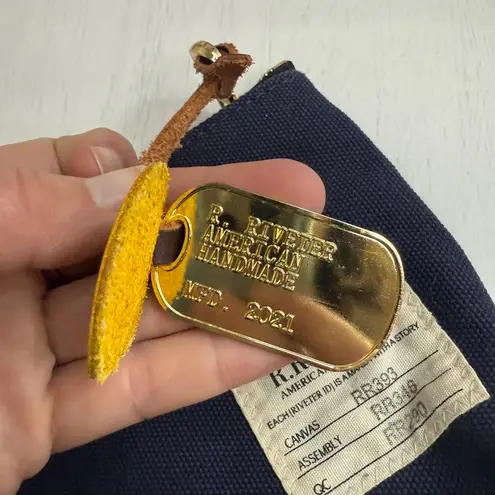 R. Riveter Lucy Canvas Zipper Pouch Navy Blue