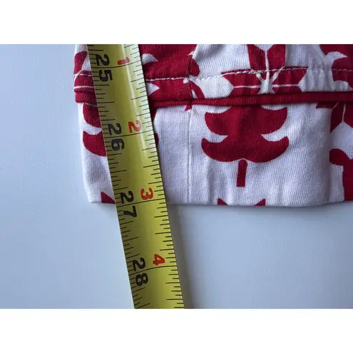 Hanna Andersson Reindeer Print Jersey Cotton Pajama Pants Size Small Red