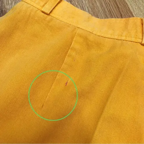 VINTAGE 80s 90s Mustard Yellow Pleated High Waist Mom Shorts Preppy Retro Size 0