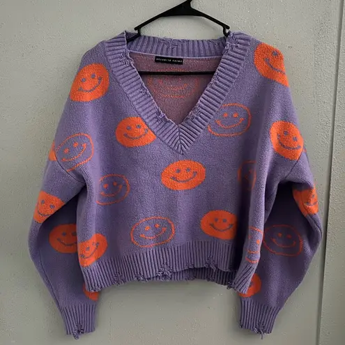 Brooklyn Karma Good Vibes Crop Sweater - Image 2