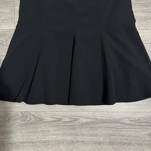 Investments Women Black High Rise Midi Flared Lined Skirt Size 10