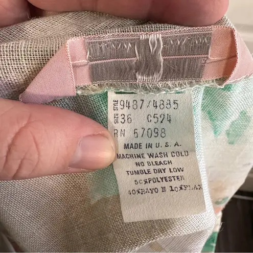 Classic Directions watercolor floral midi skirt size 36 White