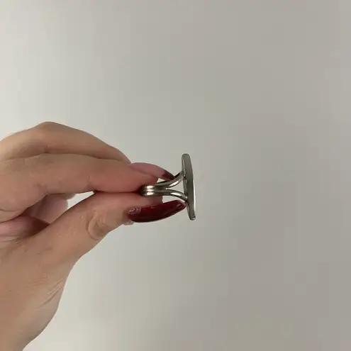 Vintage Turquoise Stone Blue White Colorblock Diamond Shaped Statement Ring Multiple