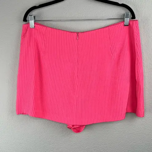 Amanda Uprichard  Dale Hot Pink Slit Mini Skort Size XL