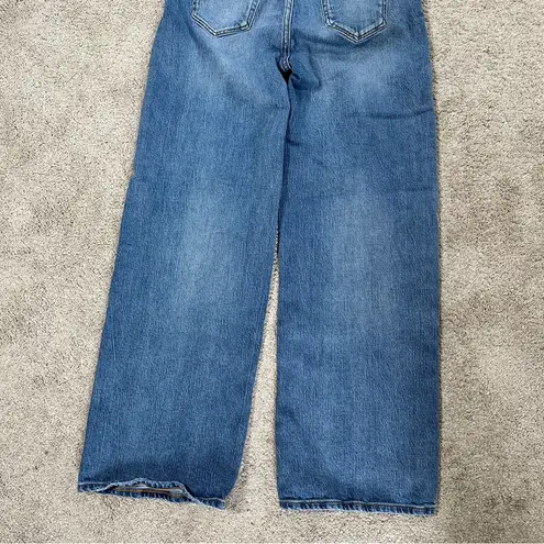 Quince Organic Cotton Comfort Stretch High Rise Crop Wide Leg Jeans Size 29