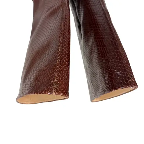 Inez Mila Brown Espresso Snakeskin Comfort Heel Knee High Boot Size 9