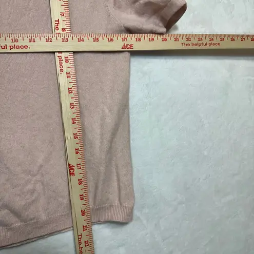 Lord & Taylor Small 100% Cashmere Sweater Top Pink Blush Coquette Cottage FLAWS