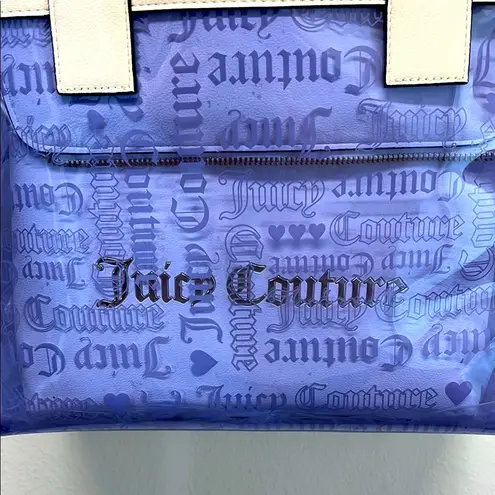 Juicy Couture  Heart Dazzling Blue Beachin Large Tote Bag 💙🤍💙🤍