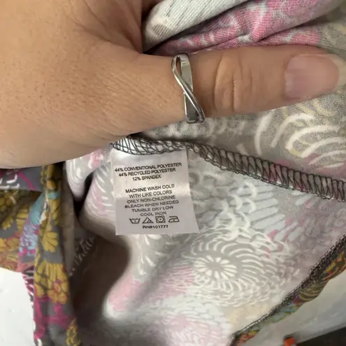 Soybu Dress Womens Medium Multicolor Floral 3/4 Sleeve Stretch Outdoor