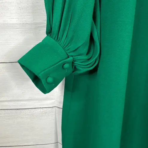 Goat Womens size 4 Crew Neck Long Sleeve Shift Dress Green