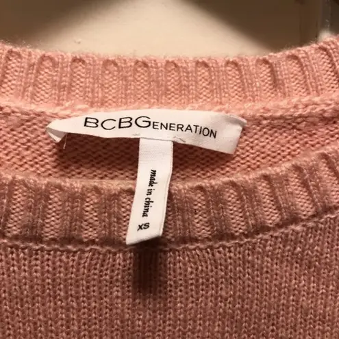 BCBG Criss Cross Open Back Fuzzy Cardigan Size XS - Image 4