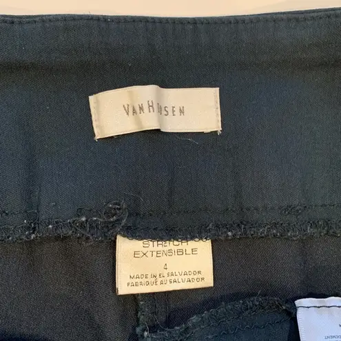 Van Heusen Women's Size 4 Small Dark Teal Slim Fit Flat Waist Pull-On Pants