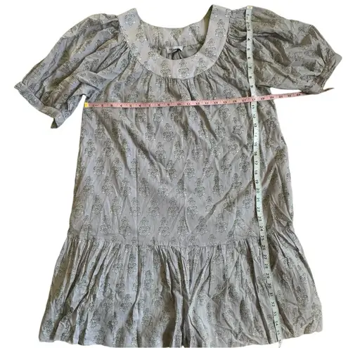 Olivia James The Label Anna Dress Scoop Neck Puff Sleeve Flounce Hem Size Medium Purple