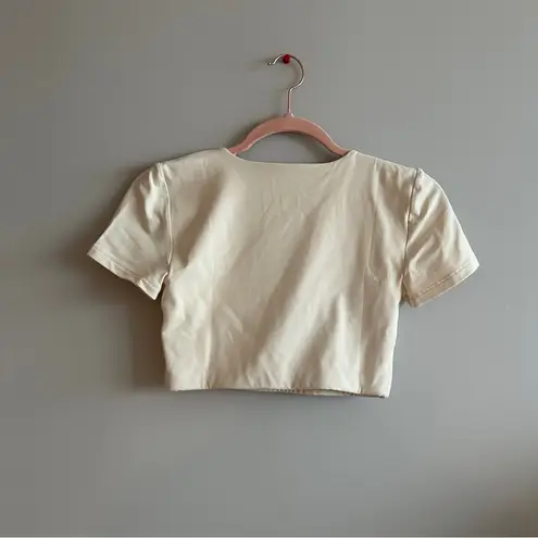 Aritzia  cream contour crop top
