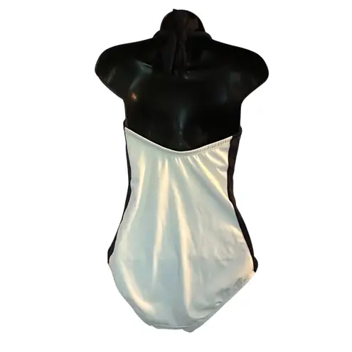Boden USA Boden Santorini white and black halter swimsuit