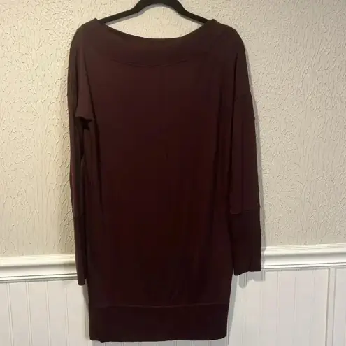 Athleta  Burgundy Studio Barre 2.0 sweatshirt dress size X small