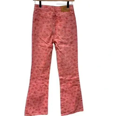 BDG  Urban Outfitters‎ Pink Floral High Rise Flare Jeans Size 25