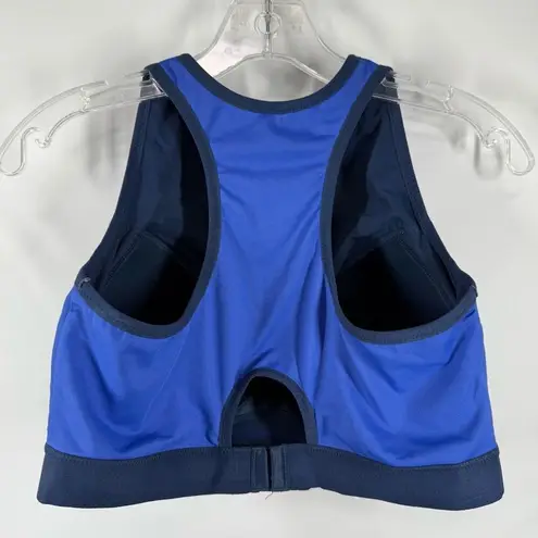 Crane Sport Bra Padded Wireless Size Large 38B/C Blue