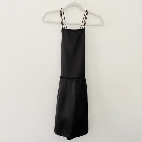 Motel Open Back Strappy Satin Mini Dress