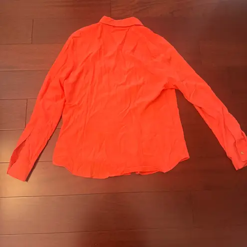 Michael Kors MICHAEL Vibrant Orange Zip-Up Top