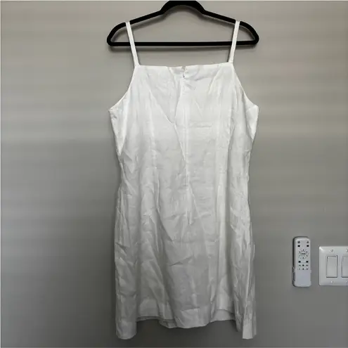 Reformation  Phillipa White Linen Mini Dress Size 12