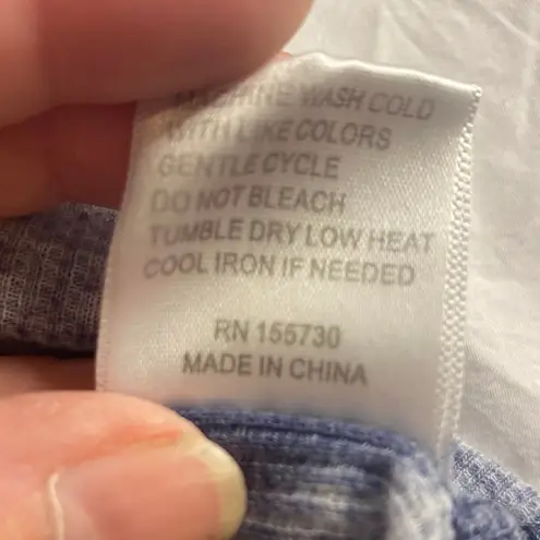 Jane and Delancey Casual Washed Gray Henley Sleeveless Tank Top June and Delancey Women’s XL