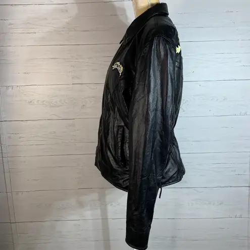 Diamond Plate Genuine Leather Womens XL "Lady Rider" Leather double sided