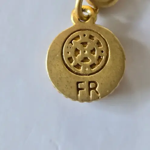 NWT Freida Rothman 14K Gold 925 Silver Turquoise Necklace With Cz Accents Blue