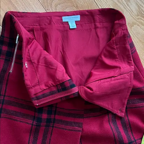 Katherine Barclay Red and Black Plaid Mini Skirt