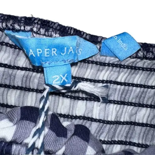 Draper James Gingham Dress Smocked Mini Square Neck Short Sleeve Casual Size 2X